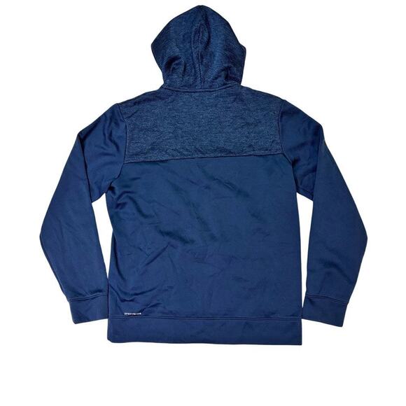 Reebok Men's Small Performance Hoodie, Blue, Athletic Pullover Sweatshirt - Picture 2 of 5